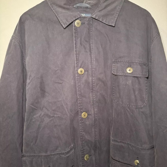 Ralph Lauren Men’s Chore Jacket VTG XL Blue Outdoor Barn Field Zip Button 90s - Picture 7 of 15
